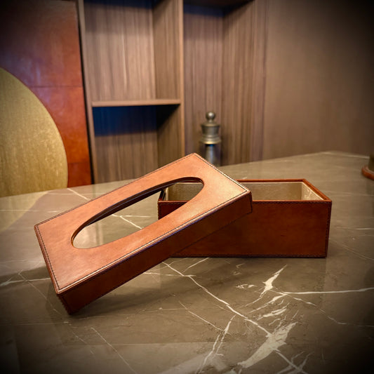 Luxury Leather Tissue Box