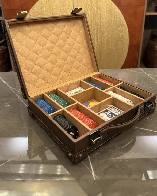 Leather Poker Set