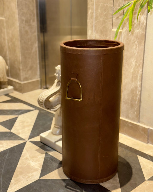 Leather Brown Umbrella Stand