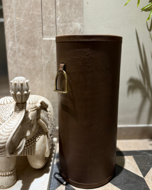 Leather Brown Umbrella Stand