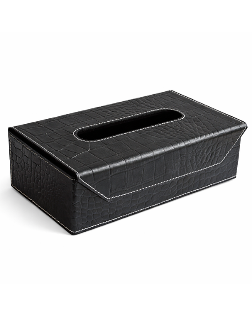 Blue Croco Print Tissue Box