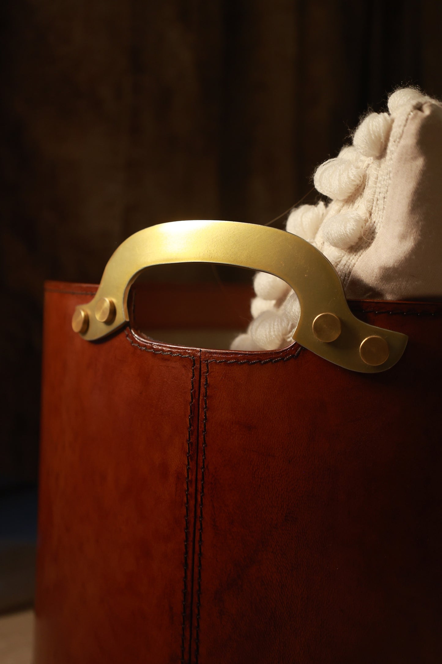 Leather Laundry Basket