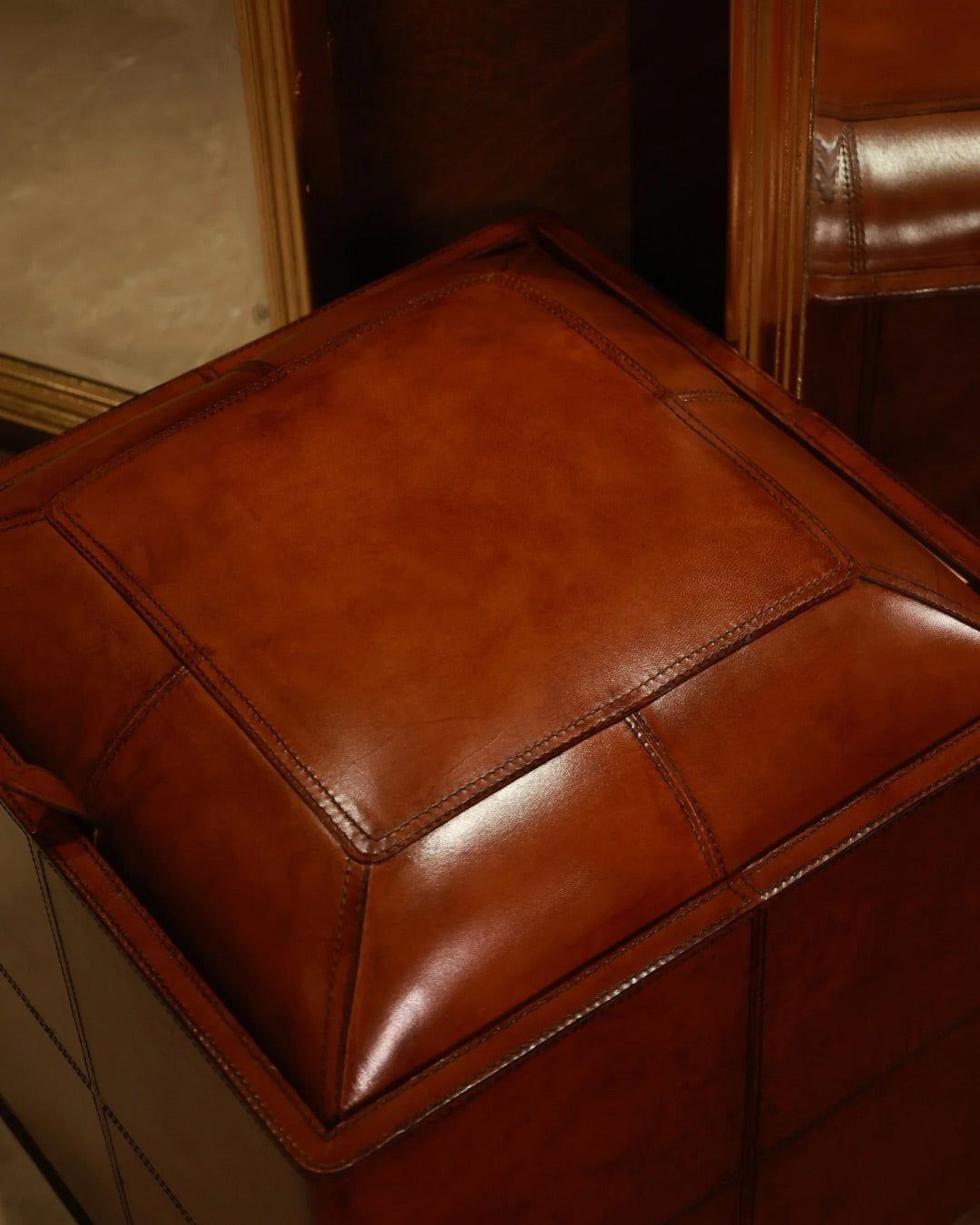 Premium Leather Ottoman