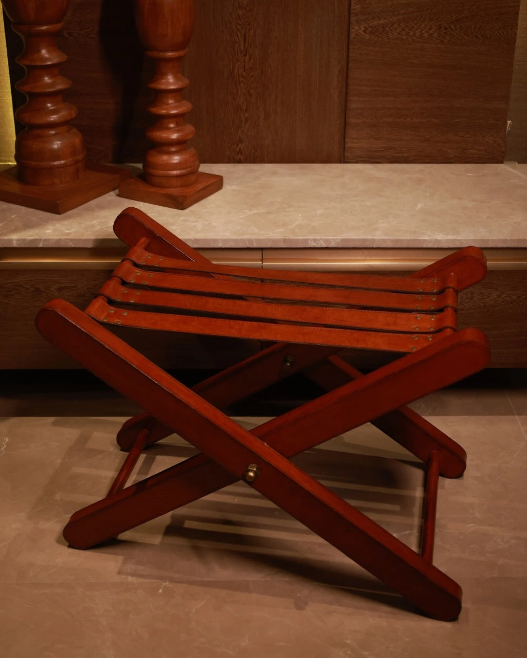 Leather Luggage Rack