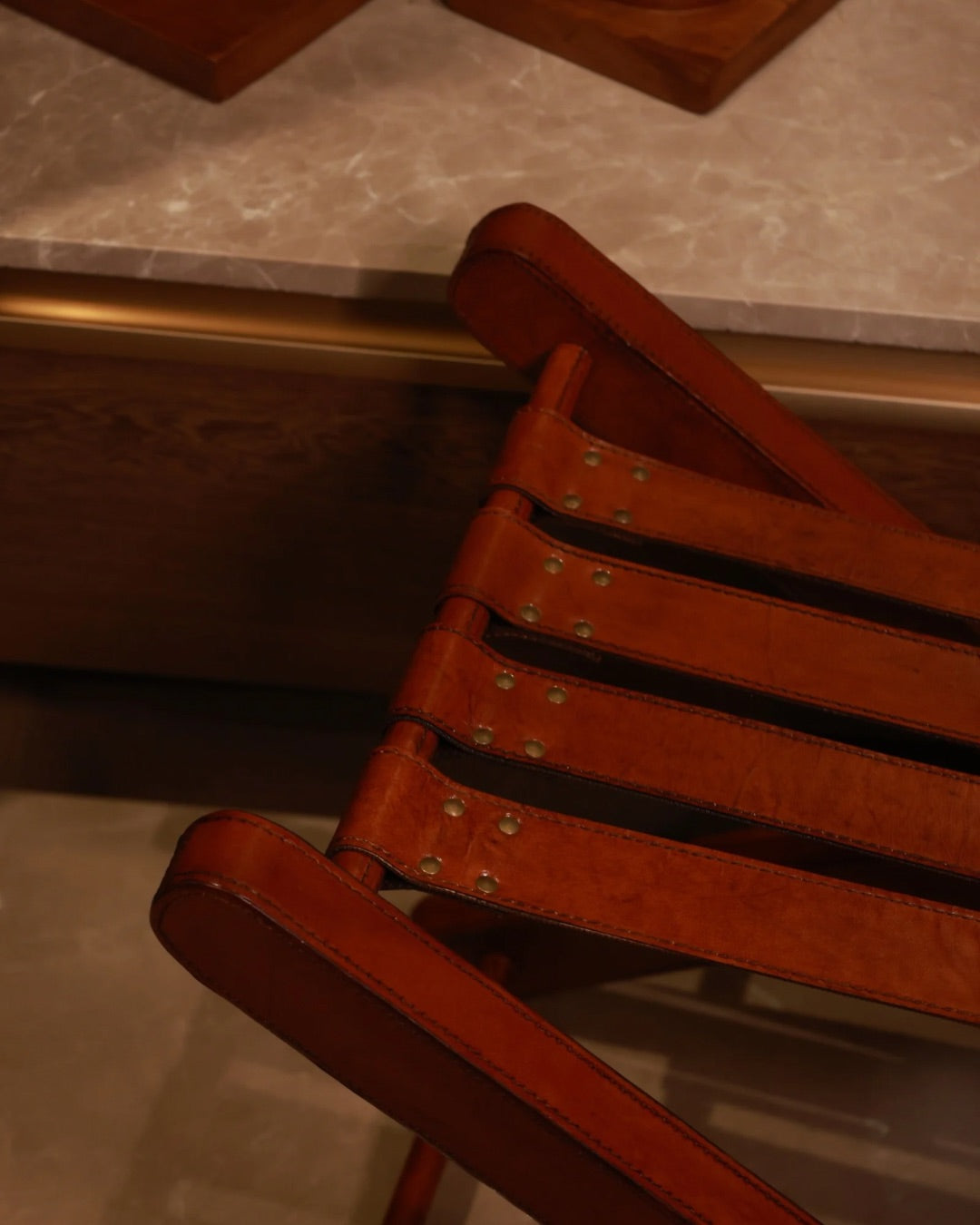 Leather Luggage Rack