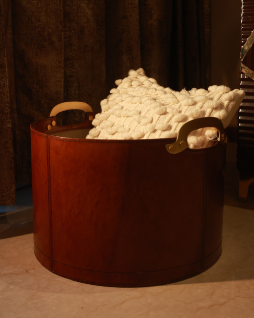Leather Laundry Basket