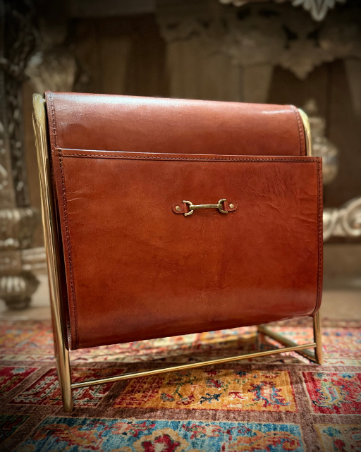 Magazine Basket Leather