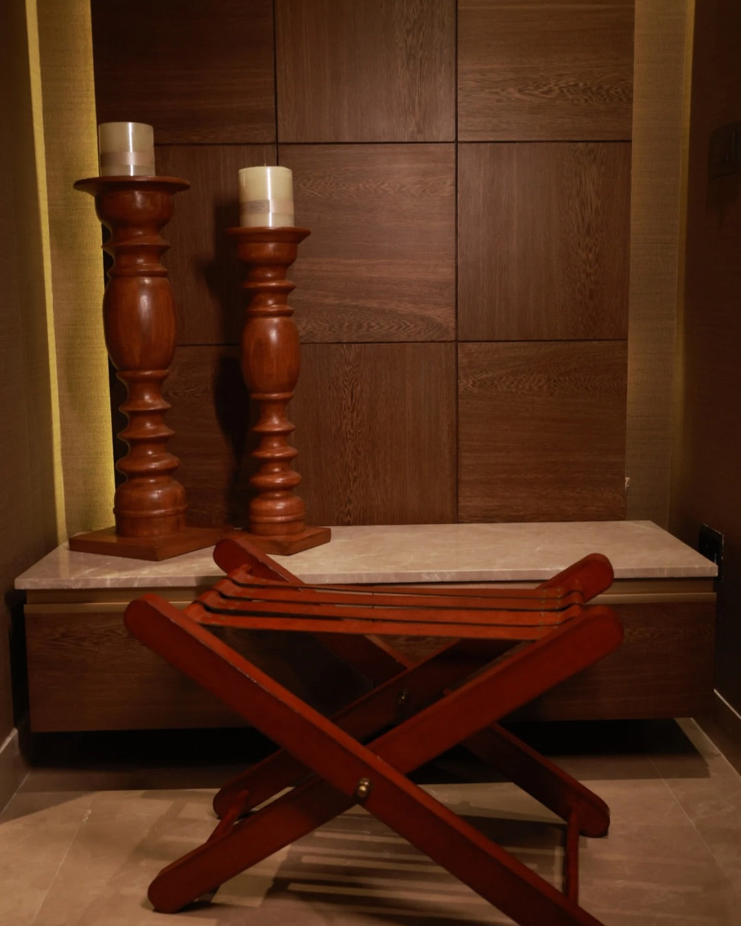 Leather Luggage Rack